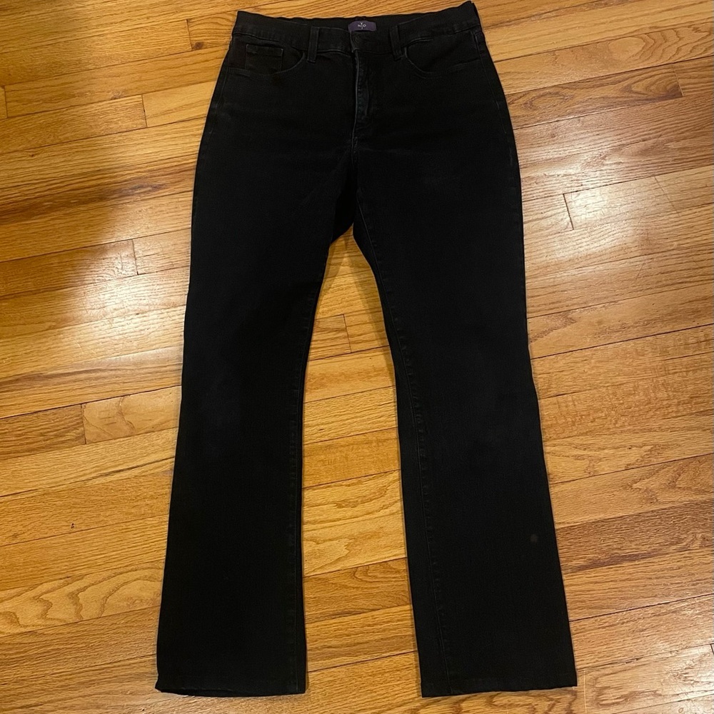 NYDJ Black Straight Leg Jeans